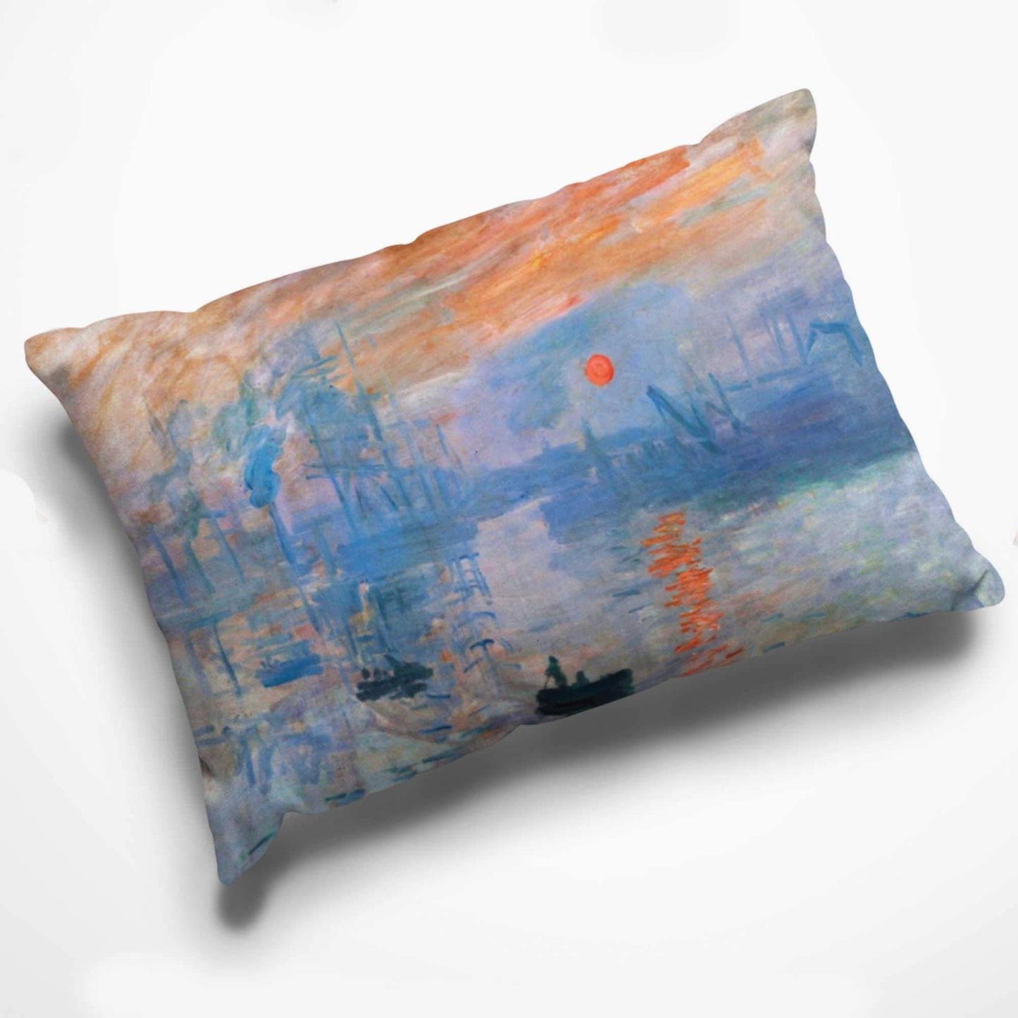 Premium Quality Dog Bed with Removable Washable Pillow Cover | Impression, Sunrise by Claude Monet. [FREE US SHIPPING] Dog Beds Pets on Merch Fleece 18x28 inch 