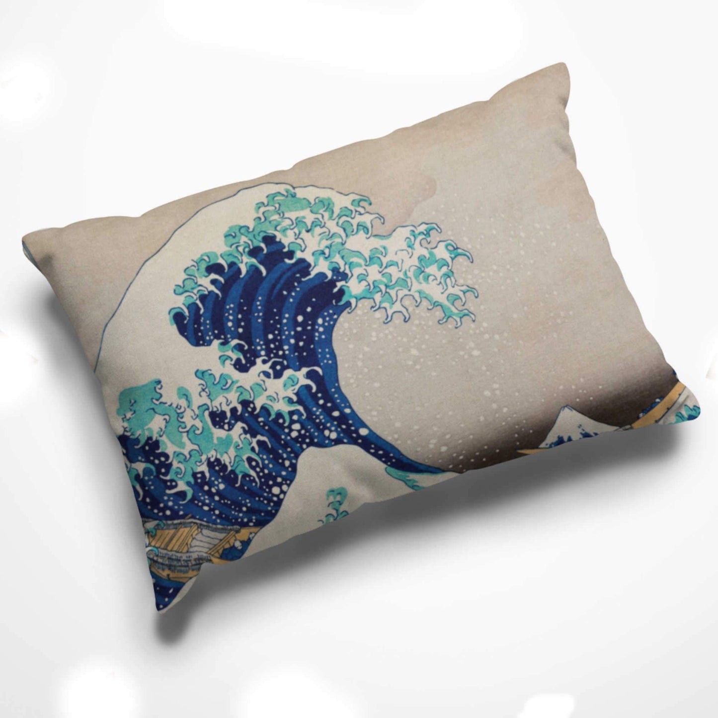 Premium Quality Dog Bed with Removable Washable Pillow Cover | Katsushika Hokusai, The Great Wave off Kanagawa. [FREE US SHIPPING] Dog Beds Pets on Merch Fleece 18x28 inch 