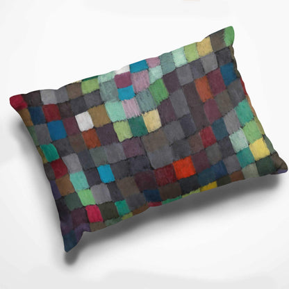 Premium Quality Dog Bed with Removable Washable Pillow Cover | May Picture by Paul Klee. [FREE US SHIPPING] Dog Beds Pets on Merch Fleece 18x28 inch 