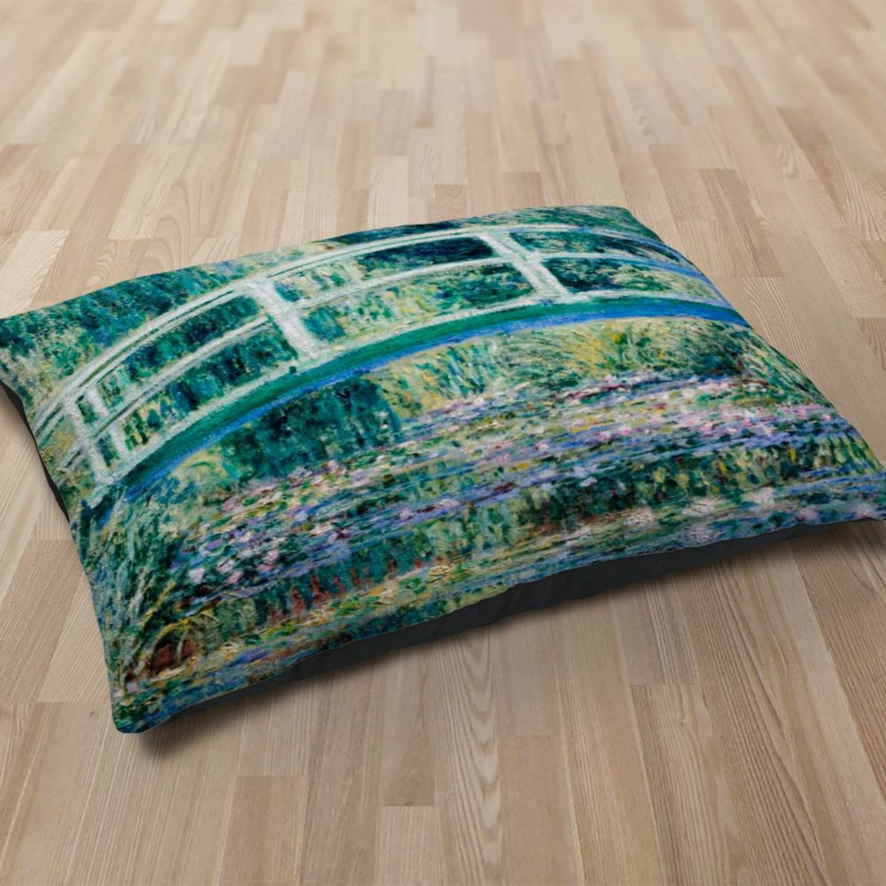 Premium Quality Dog Bed with Removable Washable Pillow Cover | Water Lilies by Claude Monet. [FREE US SHIPPING] Dog Beds Pets on Merch 