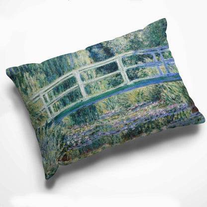 Premium Quality Dog Bed with Removable Washable Pillow Cover | Water Lilies by Claude Monet. [FREE US SHIPPING] Dog Beds Pets on Merch Fleece 18x28 inch 