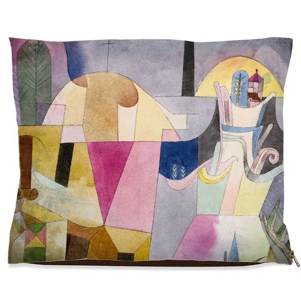 Premium Quality Pet Bed with Removable Washable Pillow Cover | Black Columns by Paul Klee. [FREE US SHIPPING] Dog Beds Pets on Merch Fleece 40x50 inch 