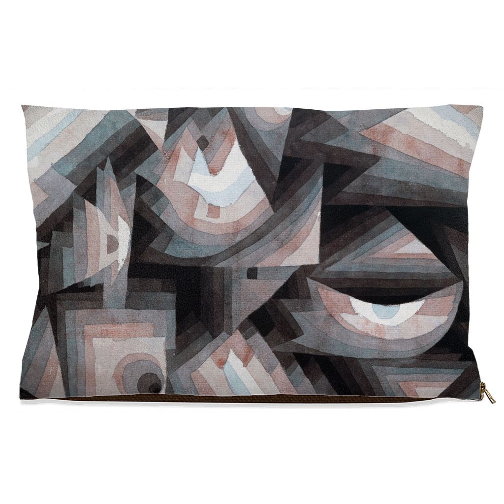 Premium Quality Pet Bed with Removable Washable Pillow Cover | Crystal gradation by Paul Klee. [FREE US SHIPPING] Dog Beds Pets on Merch Fleece 18x28 inch 