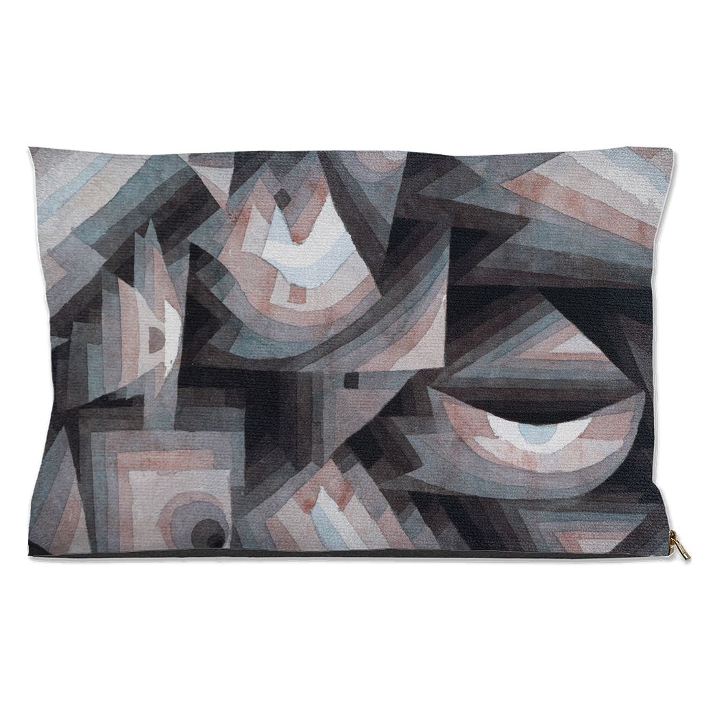 Premium Quality Pet Bed with Removable Washable Pillow Cover | Crystal gradation by Paul Klee. [FREE US SHIPPING] Dog Beds Pets on Merch Water Resistant 18x28 inch 