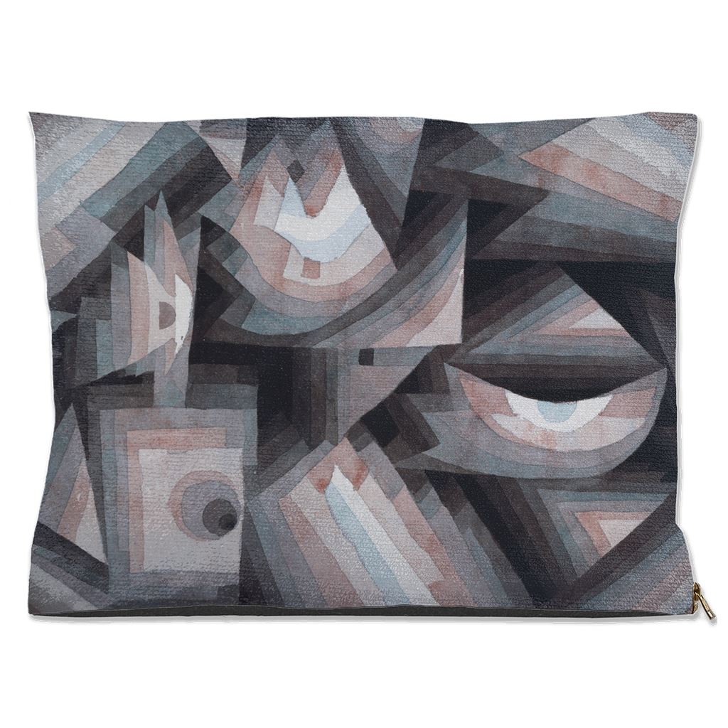 Premium Quality Pet Bed with Removable Washable Pillow Cover | Crystal gradation by Paul Klee. [FREE US SHIPPING] Dog Beds Pets on Merch Water Resistant 30x40 inch 