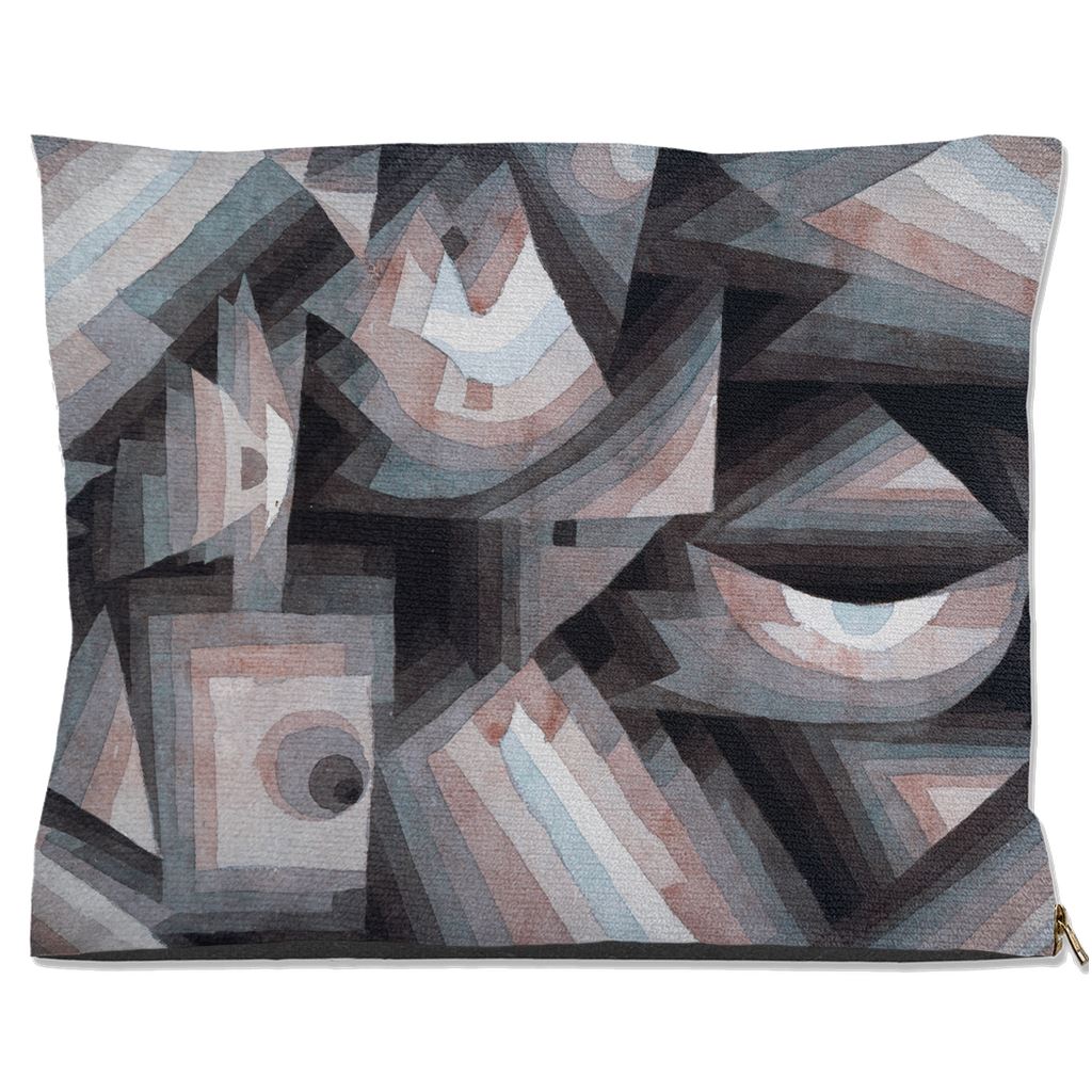 Premium Quality Pet Bed with Removable Washable Pillow Cover | Crystal gradation by Paul Klee. [FREE US SHIPPING] Dog Beds Pets on Merch Water Resistant 40x50 inch 