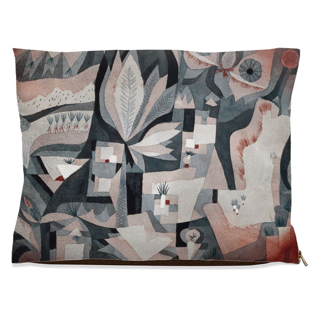 Premium Quality Pet Bed with Removable Washable Pillow Cover | Dry cooler garden by Paul Klee. [FREE US SHIPPING] Dog Beds Pets on Merch Fleece 30x40 inch 