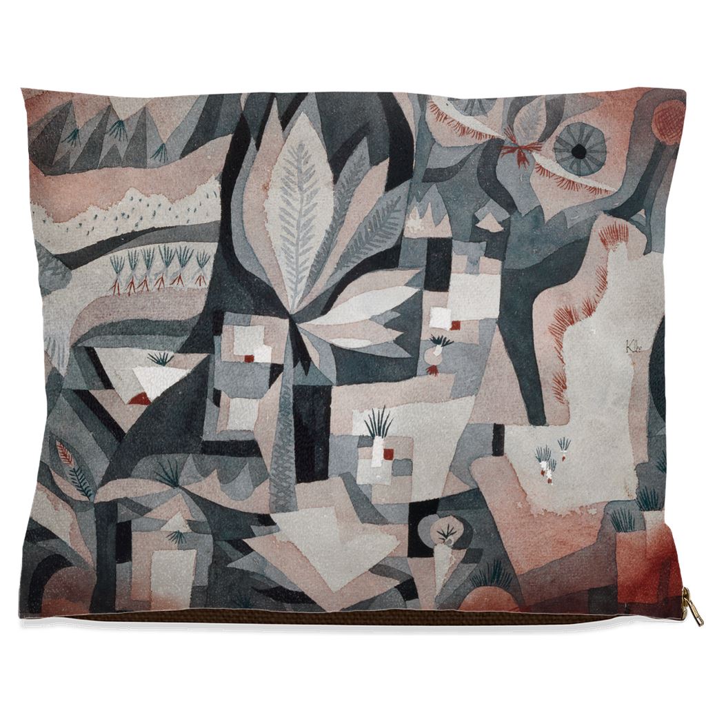 Premium Quality Pet Bed with Removable Washable Pillow Cover | Dry cooler garden by Paul Klee. [FREE US SHIPPING] Dog Beds Pets on Merch Fleece 40x50 inch 