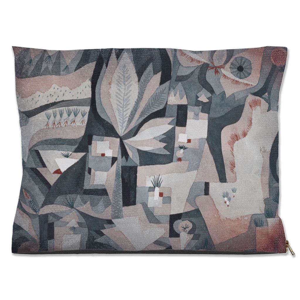 Premium Quality Pet Bed with Removable Washable Pillow Cover | Dry cooler garden by Paul Klee. [FREE US SHIPPING] Dog Beds Pets on Merch Water Resistant 30x40 inch 