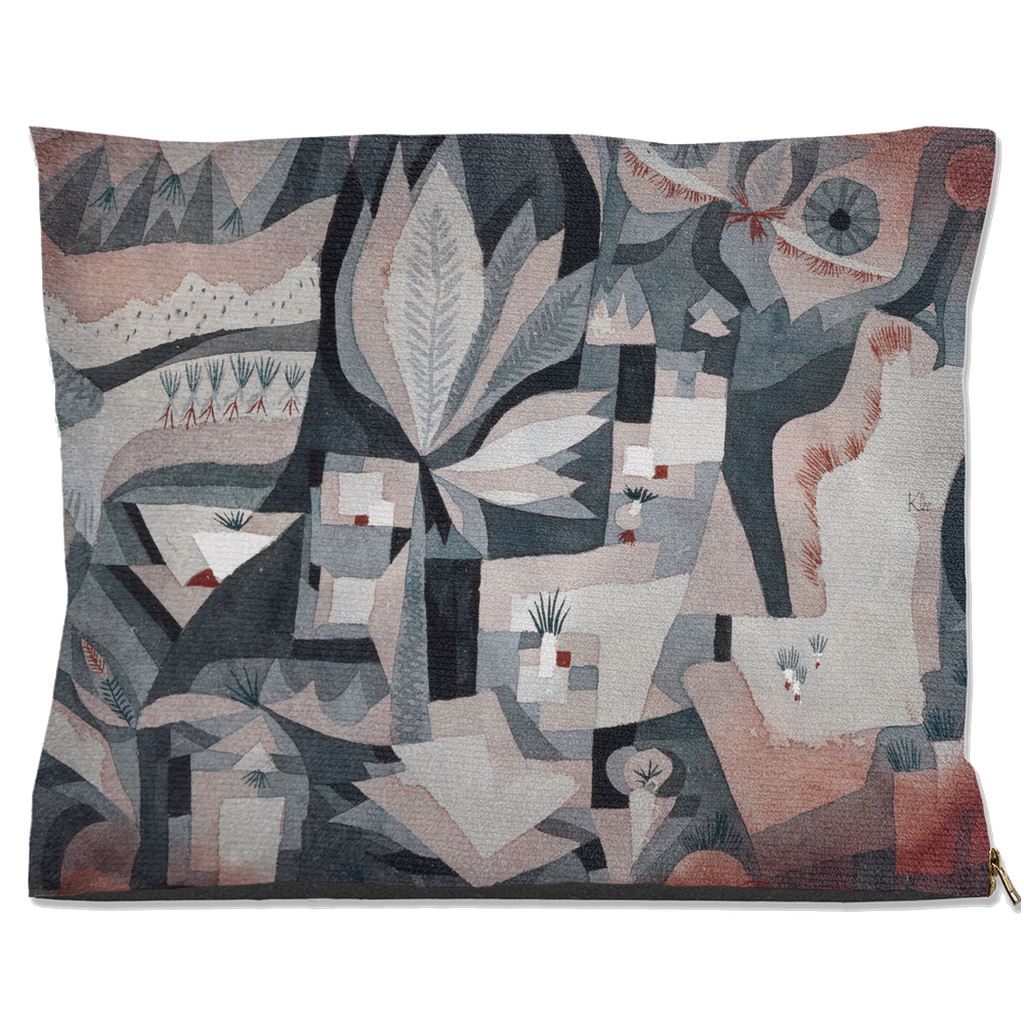 Premium Quality Pet Bed with Removable Washable Pillow Cover | Dry cooler garden by Paul Klee. [FREE US SHIPPING] Dog Beds Pets on Merch Water Resistant 40x50 inch 