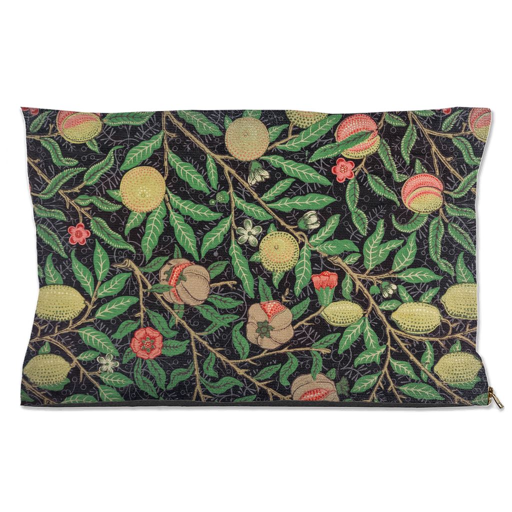 Premium Quality Pet Bed with Removable Washable Pillow Cover | Fruit pattern by William Morris. [FREE US SHIPPING] Dog Beds Pets on Merch Water Resistant 18x28 inch 