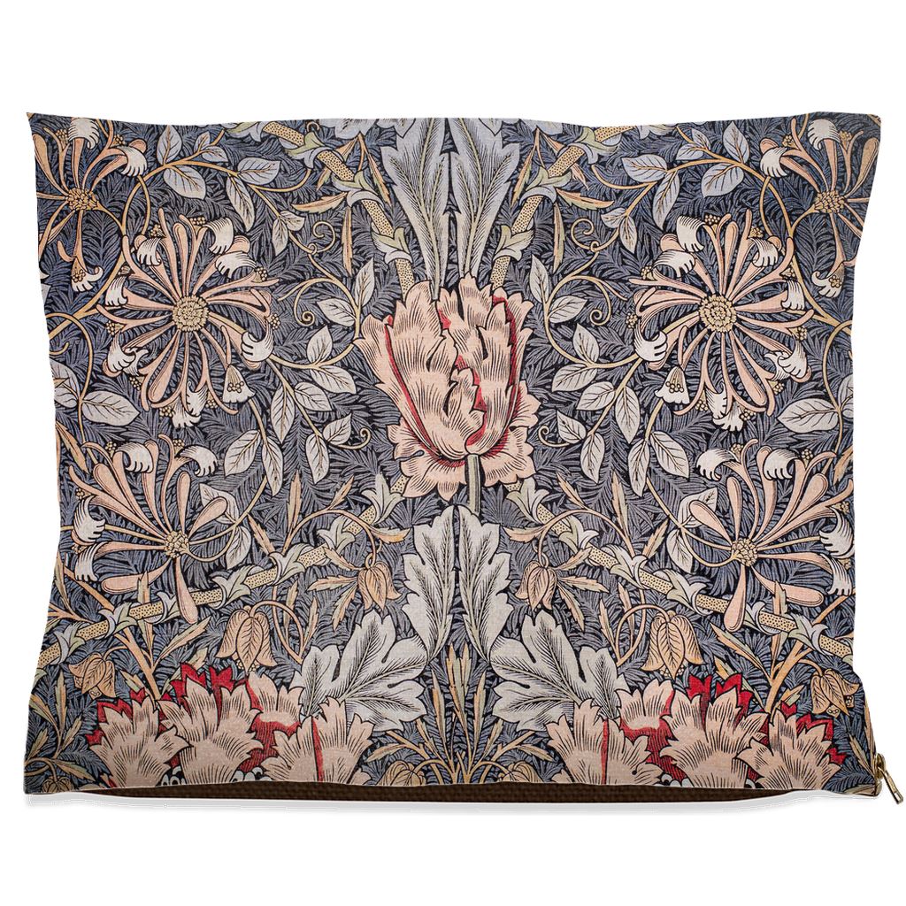 Premium Quality Pet Bed with Removable Washable Pillow Cover | Honeysuckle by William Morris. [FREE US SHIPPING] Dog Beds Pets on Merch Fleece 40x50 inch 