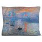 Premium Quality Pet Bed with Removable Washable Pillow Cover | Impression, Sunrise by Claude Monet. [FREE US SHIPPING] Dog Beds Pets on Merch Water Resistant 30x40 inch 