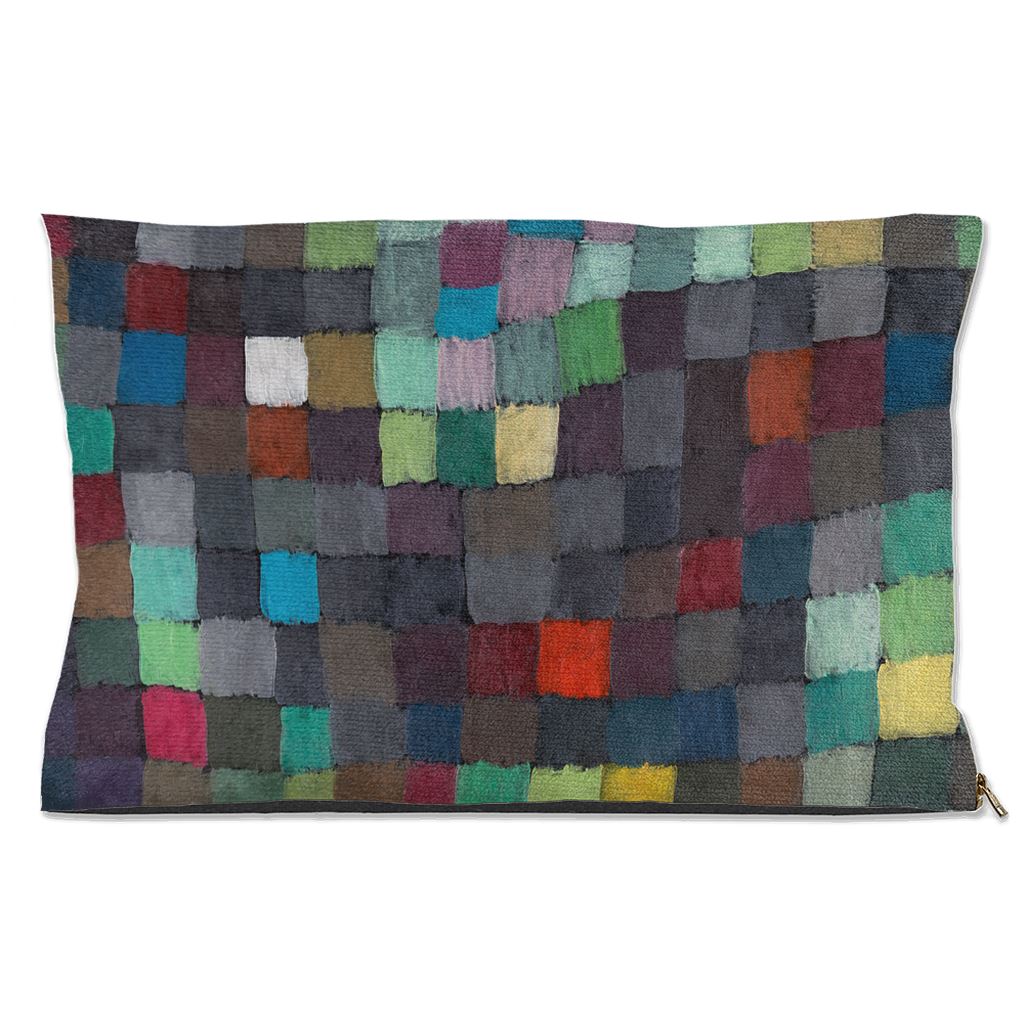 Premium Quality Pet Bed with Removable Washable Pillow Cover | May Picture by Paul Klee. [FREE US SHIPPING] Dog Beds Pets on Merch Water Resistant 18x28 inch 