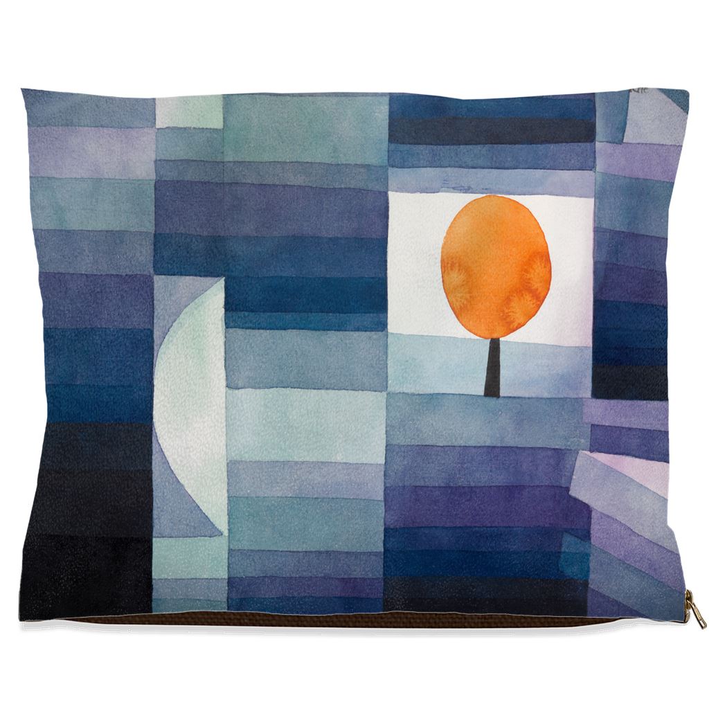 Premium Quality Pet Bed with Removable Washable Pillow Cover | The Harbinger of Autumn by Paul Klee. [FREE US SHIPPING] Dog Beds Pets on Merch Fleece 40x50 inch 