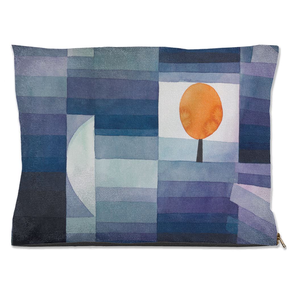 Premium Quality Pet Bed with Removable Washable Pillow Cover | The Harbinger of Autumn by Paul Klee. [FREE US SHIPPING] Dog Beds Pets on Merch Water Resistant 30x40 inch 